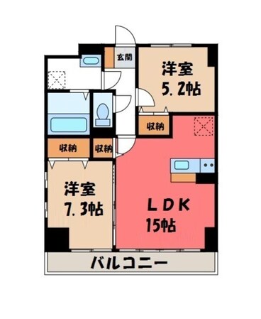 東武宇都宮駅 徒歩18分 4階の物件間取画像